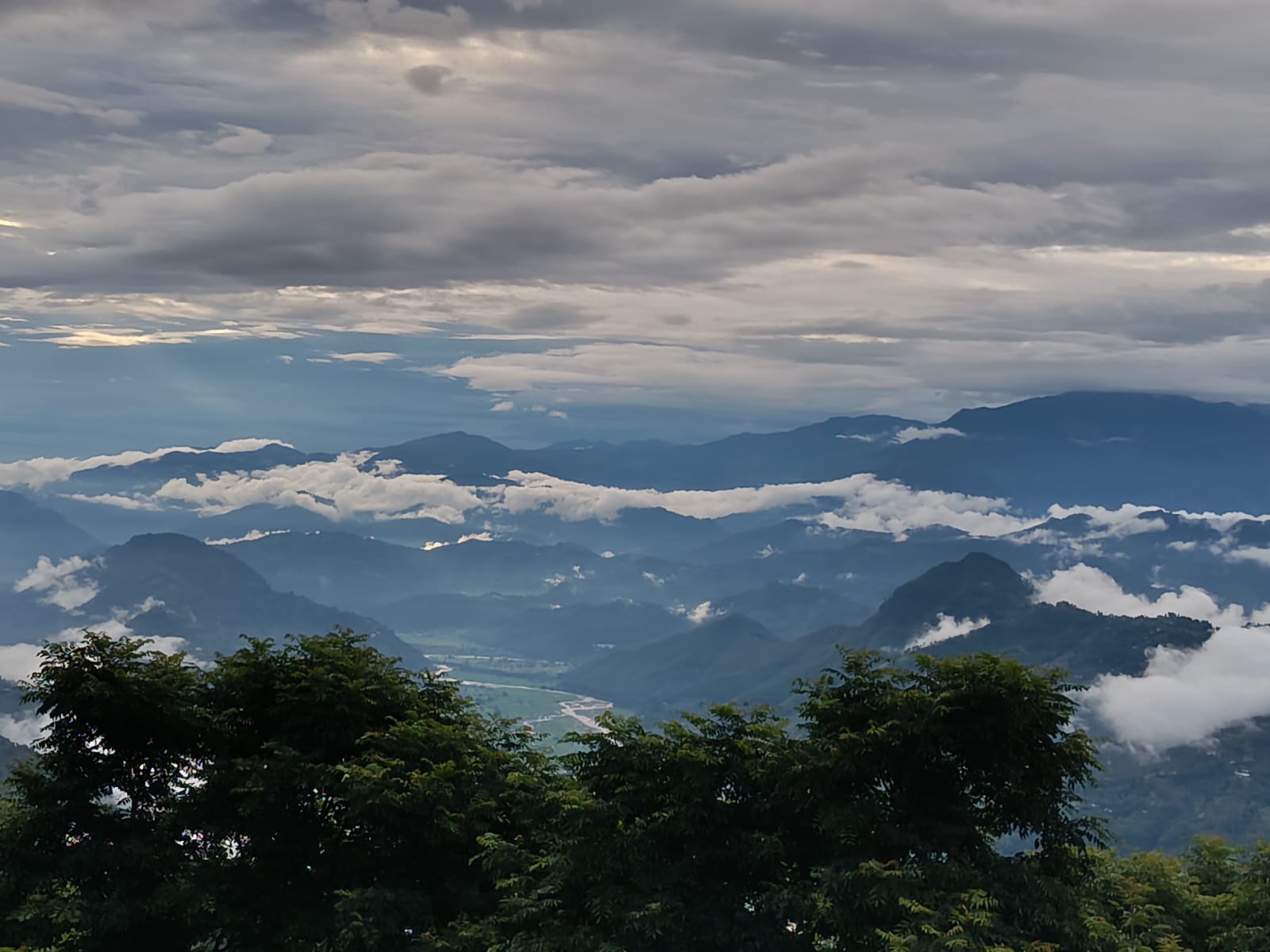 Sea of clouds over the Nuwakot valley, seen from Dhalan Ghar